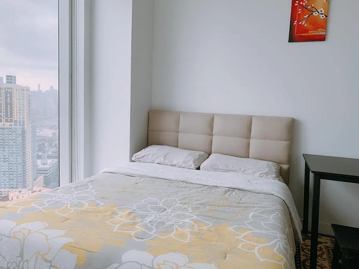 Hôtel Lux And Modern Flat With Manhattan Skyline View à New York Appartement